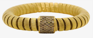 18kt yellow gold stretchy diamond bracelet