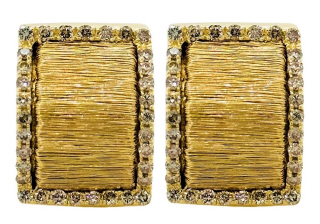 18kt yellow gold diamond Yvel earrings