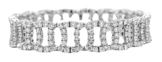18kt white gold diamond stretchy bracelet