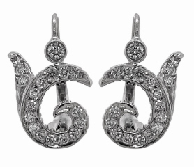 18kt white gold diamond earrings