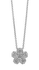 18kt white gold marquise and princess cut diamond illusion pendant with chain