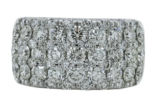 Platinum wide diamond band