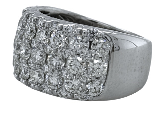 Platinum wide diamond band