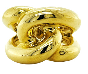 14kt yellow gold knot style ring