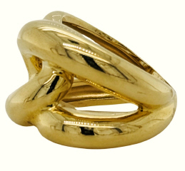 14kt yellow gold knot style ring