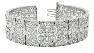 Platinum deco diamond bracelet