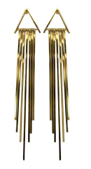 14kt yellow gold contemporary hanging earrings