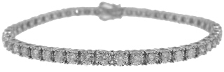 14kt white gold illusion mounting diamond tennis bracelet 4.00tw