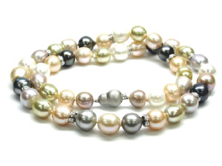 Strand 26" multi-color baroque pearl necklace