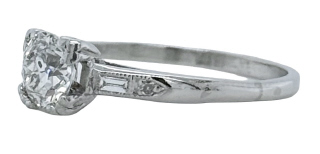 Platinum OEC and baguette diamond ring