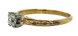 14kt two-tone diamond ring