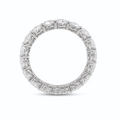 LAB GROWN - 14kt white gold oval diamond shared prong eternity band  5.01tw