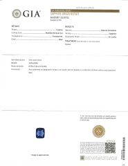 Platinum cushion sapphire and traps diamond ring