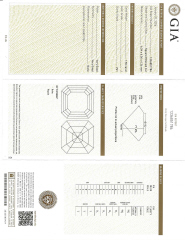 Platinum square emerald and square emerald cut diamond bypass ring