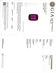 18kt yellow gold Rhodolite garnet and diamond ring