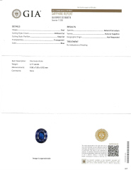 Platinum sapphire and diamond hanging earrings with 18kt white gold screw backs