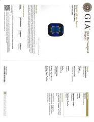 Platinum & 18kt yellow gold sapphire and trap diamond ring