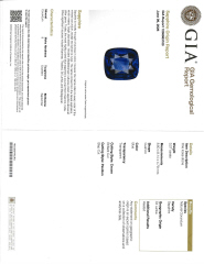 Platinum cushion sapphire and half moon diamond ring