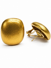 18kt yellow gold Tiffany & Co Angela Cummings cushion shape earrings.