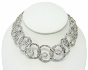 18kt white gold diamond necklace