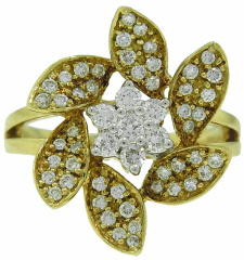 14KT two-tone diamond ring