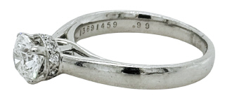 Platinum diamond engagement ring.