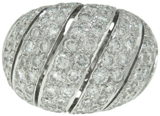 Platinum diamond dome ring