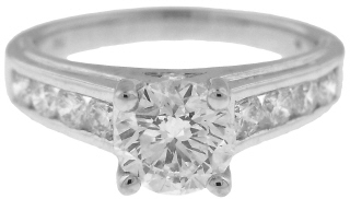 18kt white gold diamond ring semi-mount