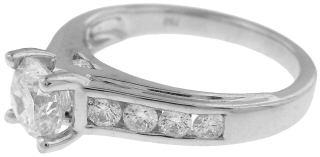 18kt white gold diamond ring semi-mount