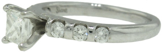 14kt white gold diamond engagement ring