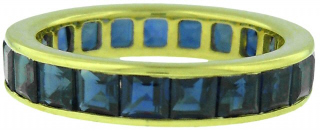18kt yellow gold sapphire eternity band