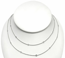 18kt white gold 36" diamonds by the yard necklace