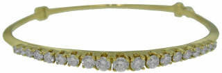 14kt yellow gold diamond bangle bracelet