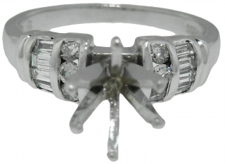 14kt white gold semi-mount