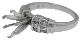 14kt white gold semi-mount