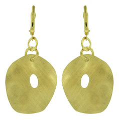 Silver gold plated hanging earrings