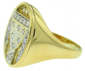 18kt yellow gold diamond ring