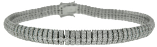 18kt white gold diamond bracelet 7"