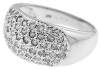 14kt white gold diamond band